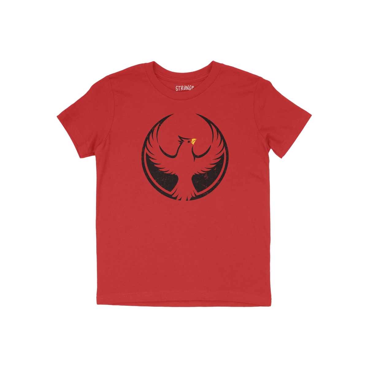 Northern Cardinal Rebel Alliance T-shirt features a bold circular phoenix graphic with distressed black wings, symbolizing re