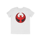 Northern Cardinal Rebel Alliance T-shirt featuring a distressed red bird graphic with raised wings inside a rebel circle, sym