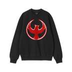 Black St. Louis Rebel Alliance Hoodie & Sweatshirt featuring a bold red phoenix in a circular emblem, symbolizing defiance an