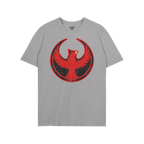 St. Louis Rebel Alliance T-shirt featuring a stylized red phoenix rising against a black circular backdrop, symbolizing resis
