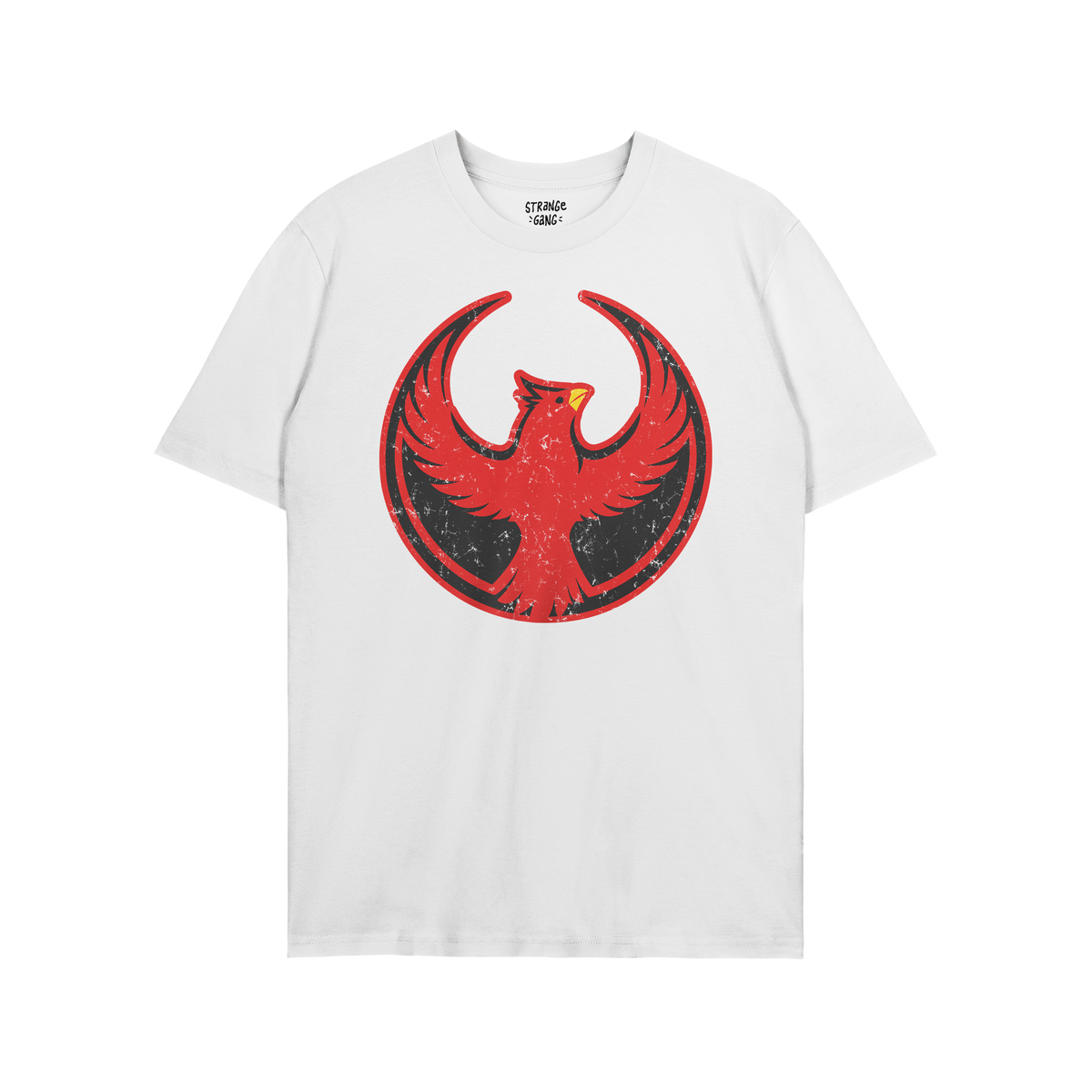 St. Louis Rebel Alliance T-shirt featuring a red phoenix graphic in a circle, symbolizing resistance and equality. Ideal for 