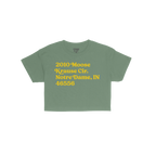 Notre Dame Football Stadium Address Crop Top