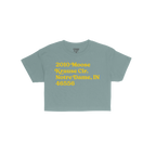 Notre Dame Football Stadium Address Crop Top