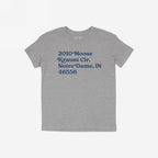 Notre Dame Football Stadium Address T-shirt