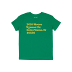 Notre Dame Football Stadium Address Kids T-shirt