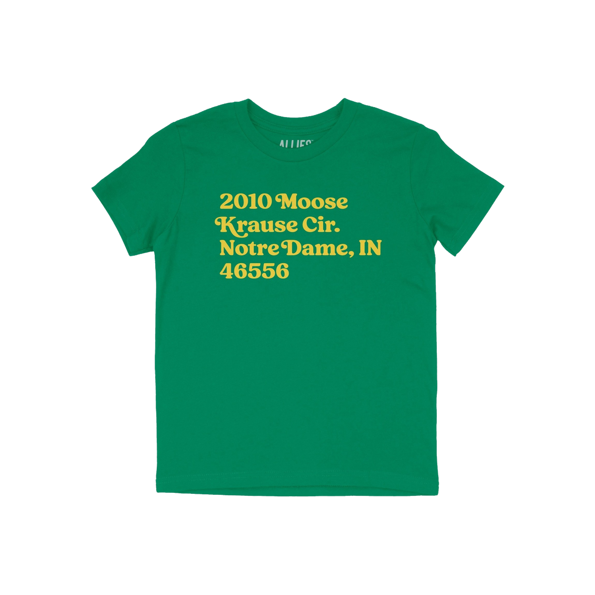 Notre Dame Football Stadium Address Kids T-shirt