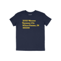 Notre Dame Football Stadium Address Kids T-shirt