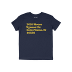 Notre Dame Football Stadium Address Kids T-shirt