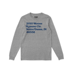 Notre Dame Football Stadium Address Long Sleeve T-shirt