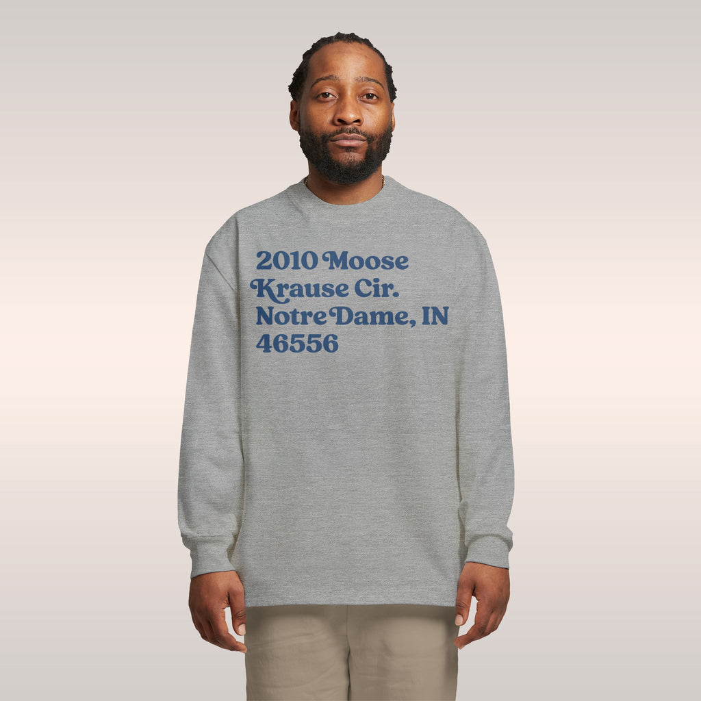 Notre Dame Football Stadium Address Long Sleeve T-shirt