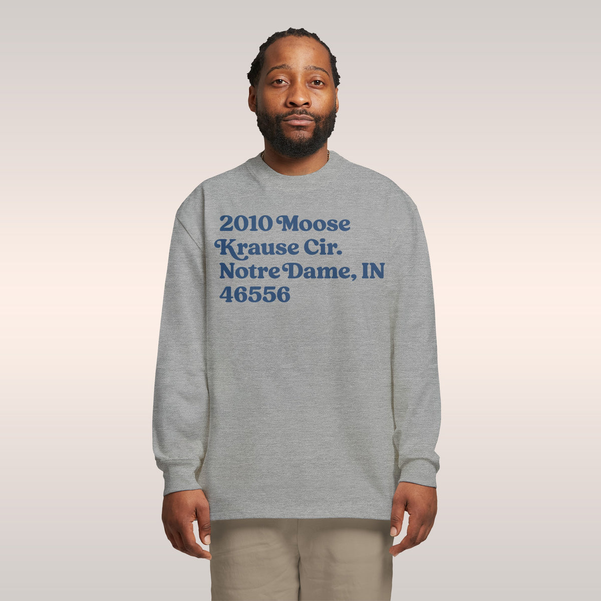 Notre Dame Football Stadium Address Long Sleeve T-shirt