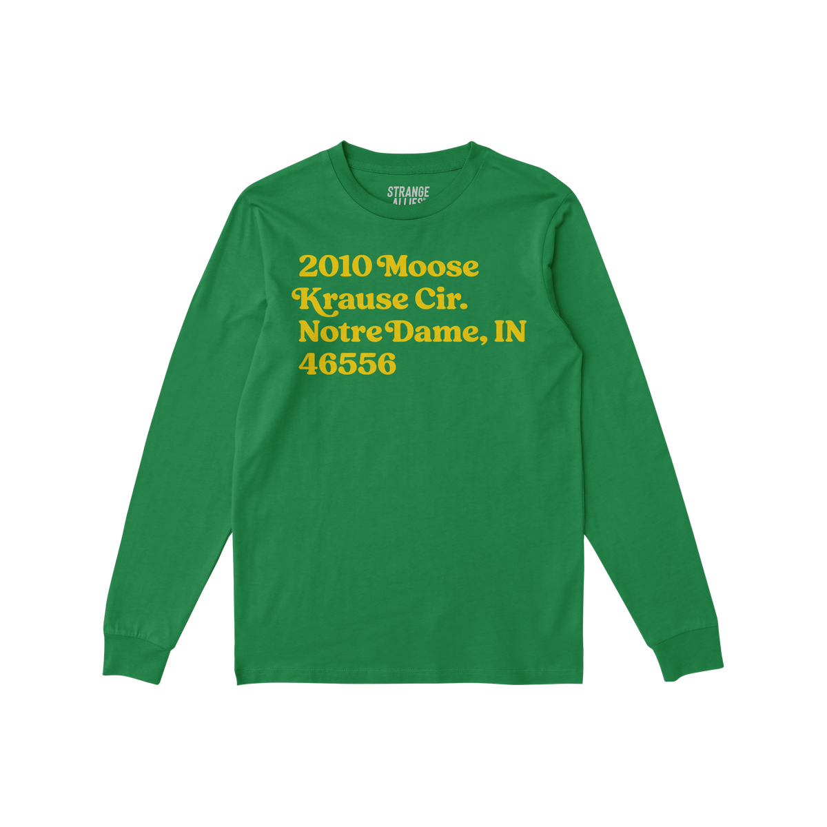 Notre Dame Football Stadium Address Long Sleeve T-shirt