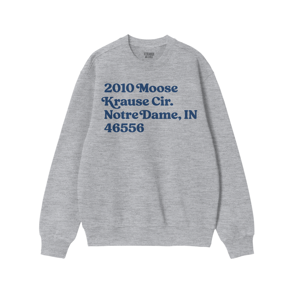 Notre Dame Football Stadium Address Sweatshirt