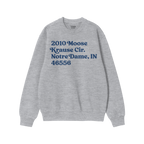 Notre Dame Football Stadium Address Sweatshirt