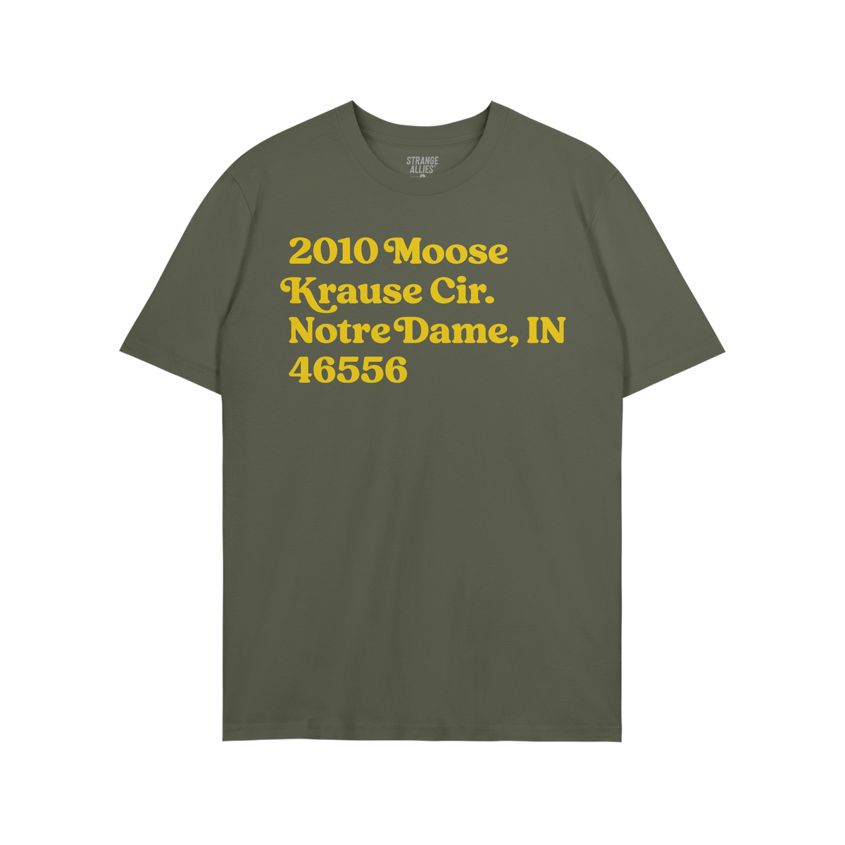 Notre Dame Football Stadium Address T-shirt