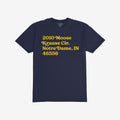 Notre Dame Football Stadium Address T-shirt