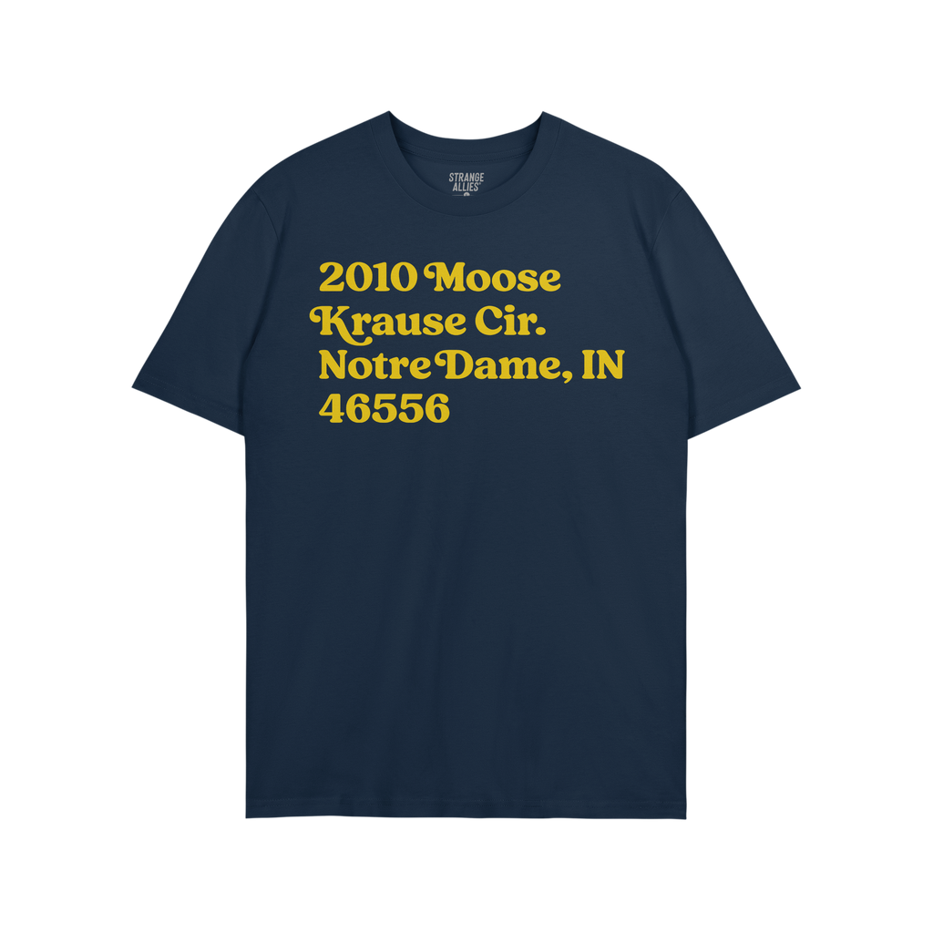 Notre Dame Football Stadium Address T-shirt