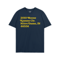 Notre Dame Football Stadium Address T-shirt
