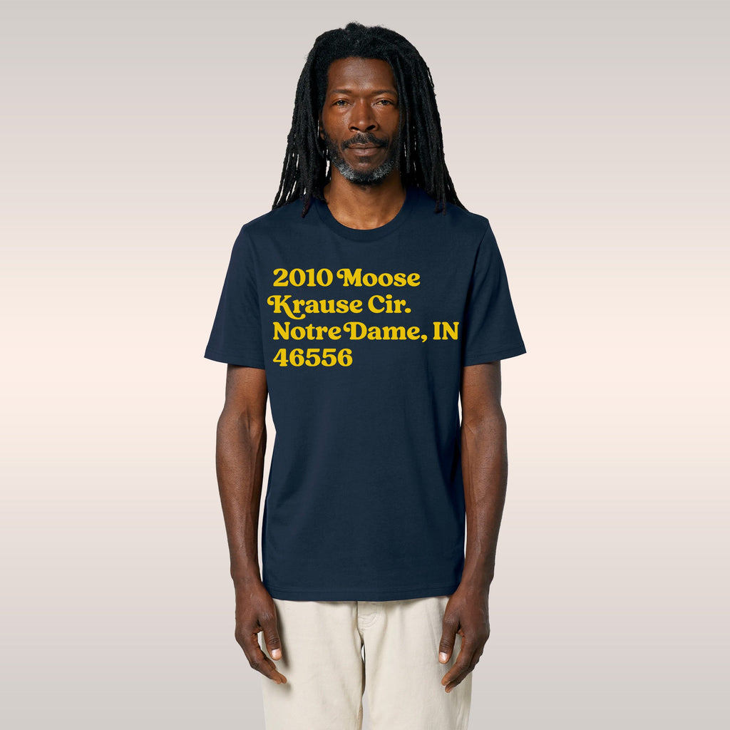 Notre Dame Football Stadium Address T-shirt