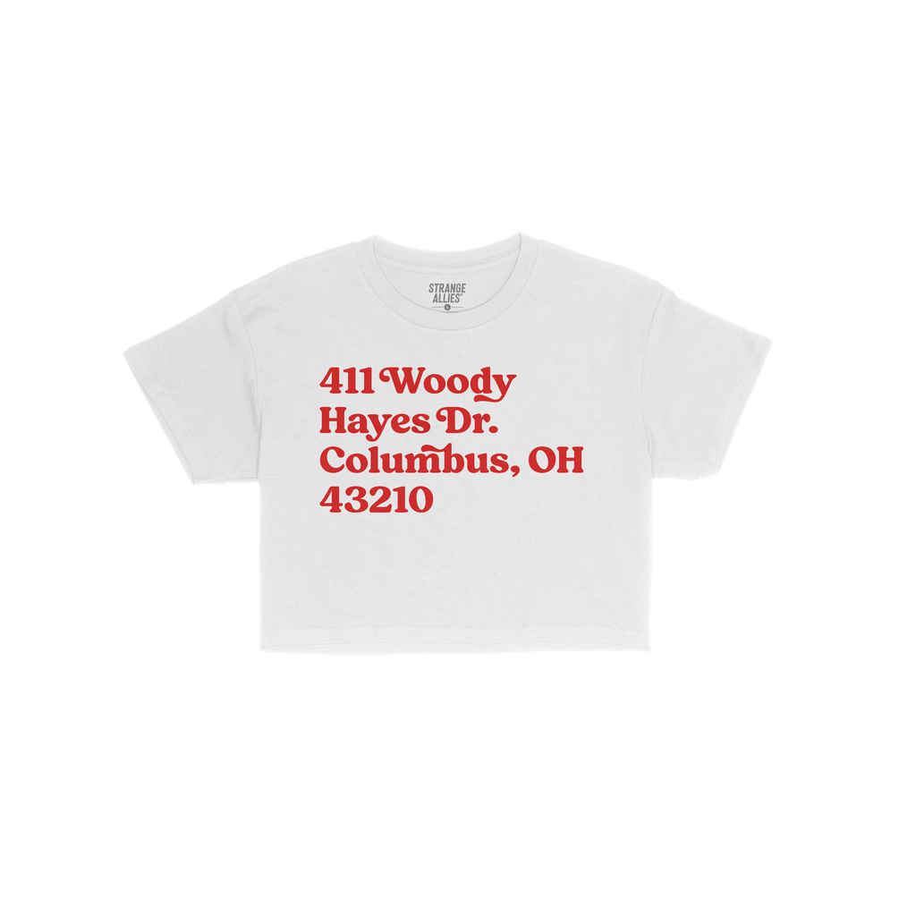 Ohio State Football Stadium Address Crop Top