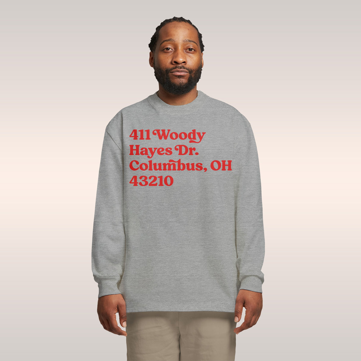 Ohio State Football Stadium Address Long Sleeve T-shirt