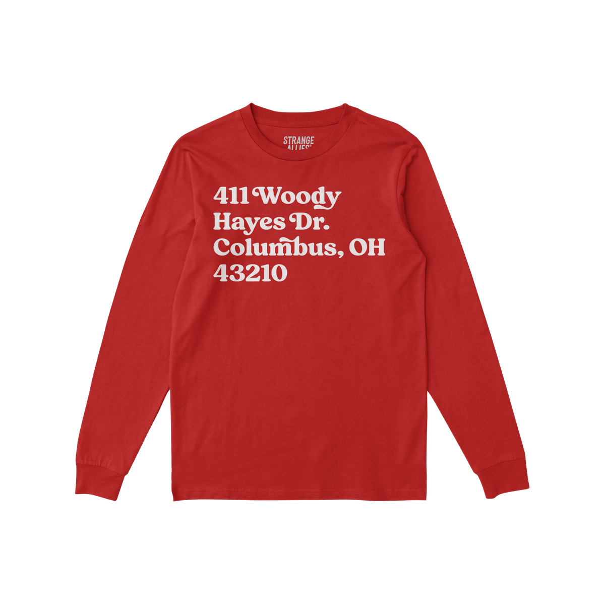 Ohio State Football Stadium Address Long Sleeve T-shirt