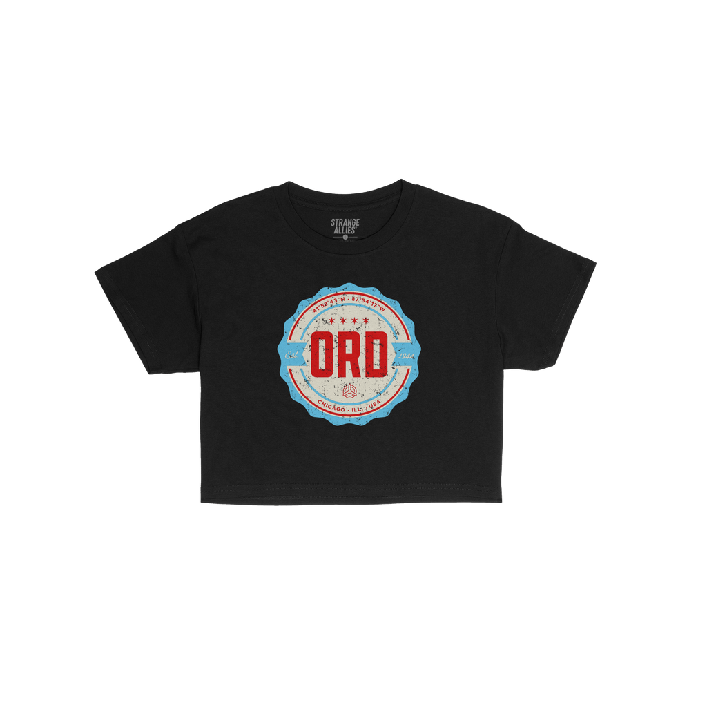 Chicago ORD O'Hare Airport Badge Crop Top