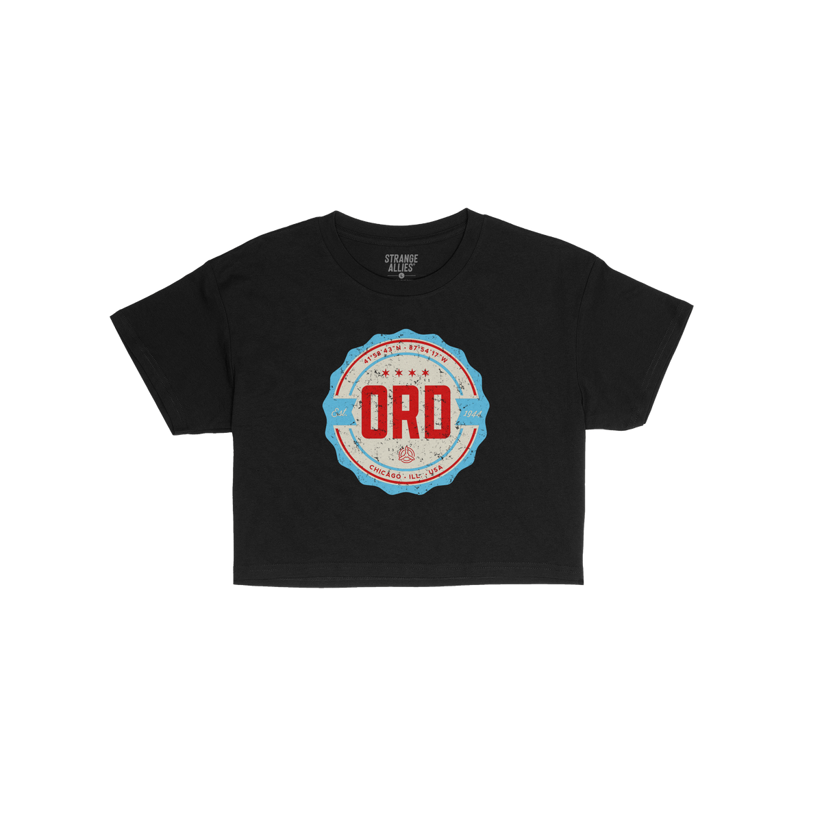 Chicago ORD O'Hare Airport Badge Crop Top