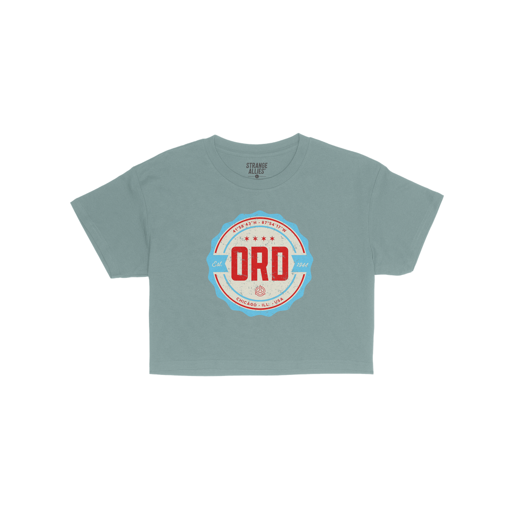 Chicago ORD O'Hare Airport Badge Crop Top