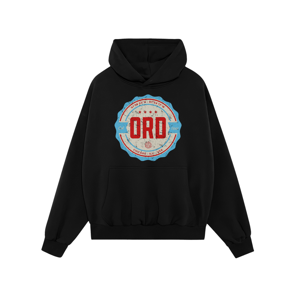 Chicago ORD O'Hare Airport Badge Hoodie