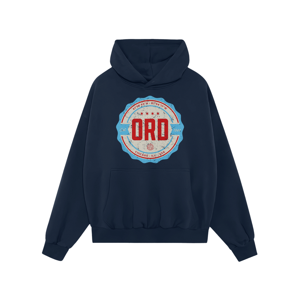 Chicago ORD O'Hare Airport Badge Hoodie