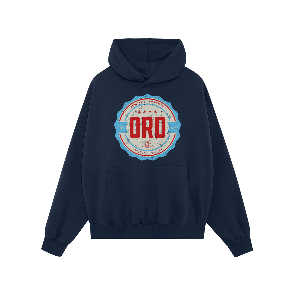 Chicago ORD O'Hare Airport Badge Hoodie