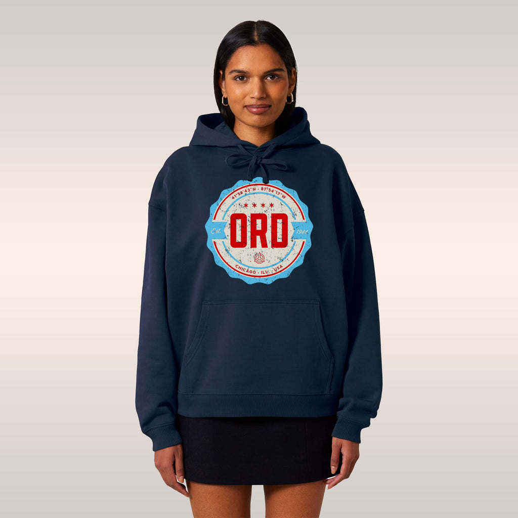 Chicago ORD O'Hare Airport Badge Hoodie