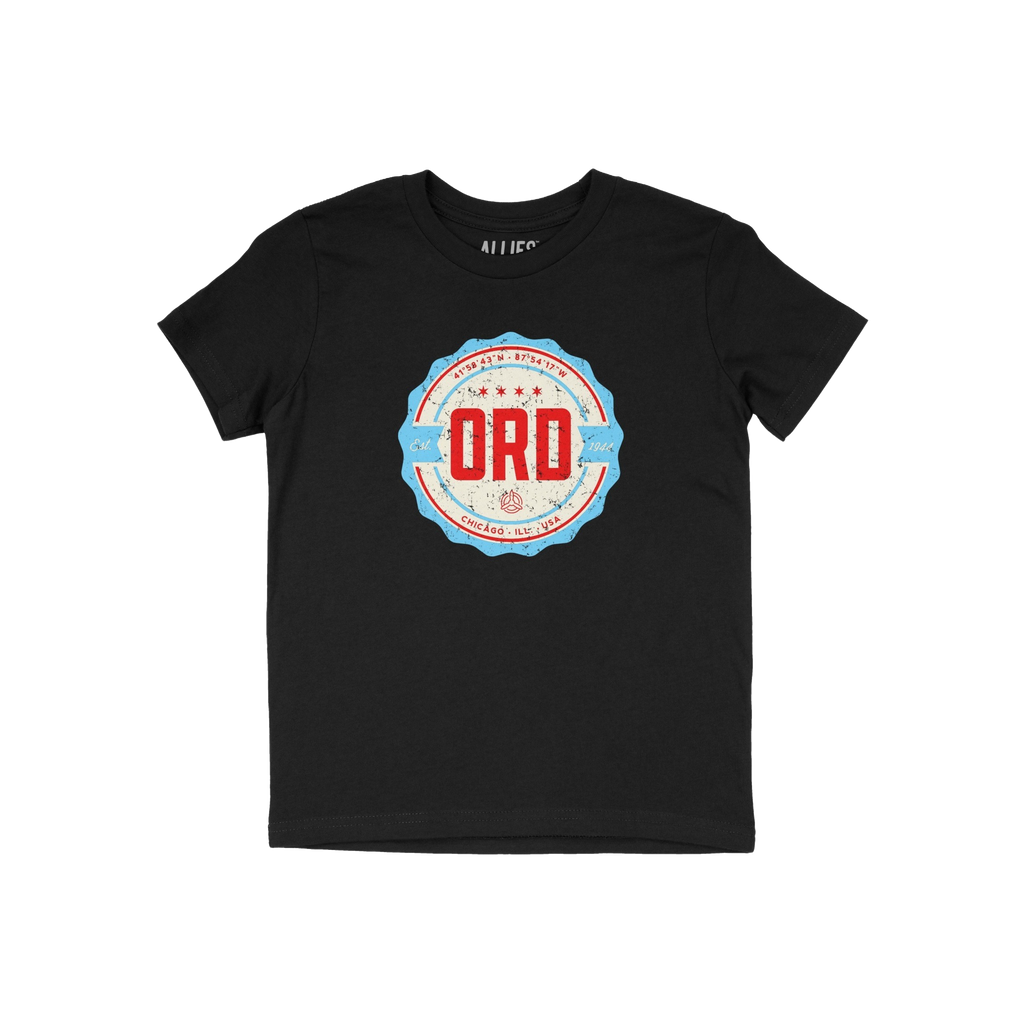 Chicago ORD O'Hare Airport Badge Kids T-shirt
