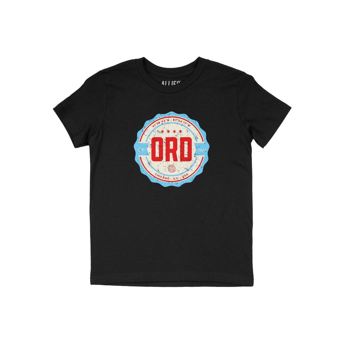 Chicago ORD O'Hare Airport Badge Kids T-shirt