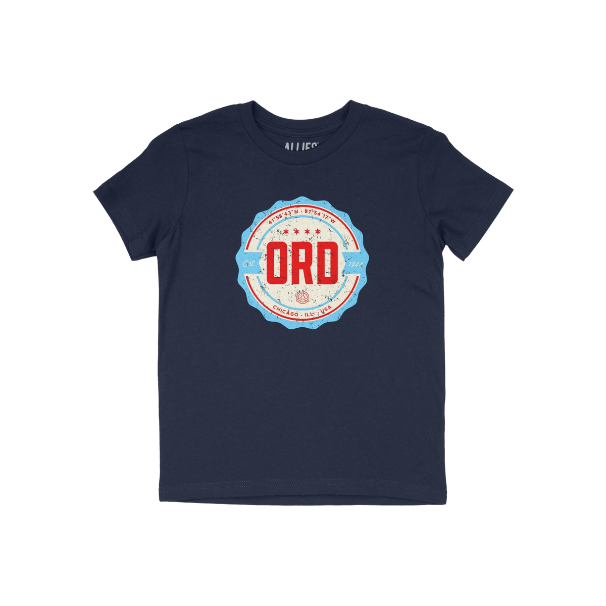 Chicago ORD O'Hare Airport Badge Kids T-shirt