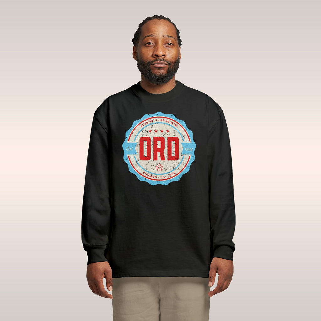 Chicago ORD O'Hare Airport Badge Long Sleeve T-shirt