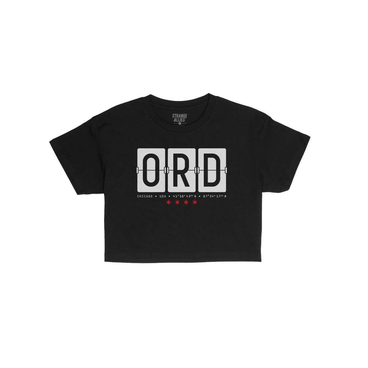 Chicago ORD O'Hare Airport Flipboard Crop Top