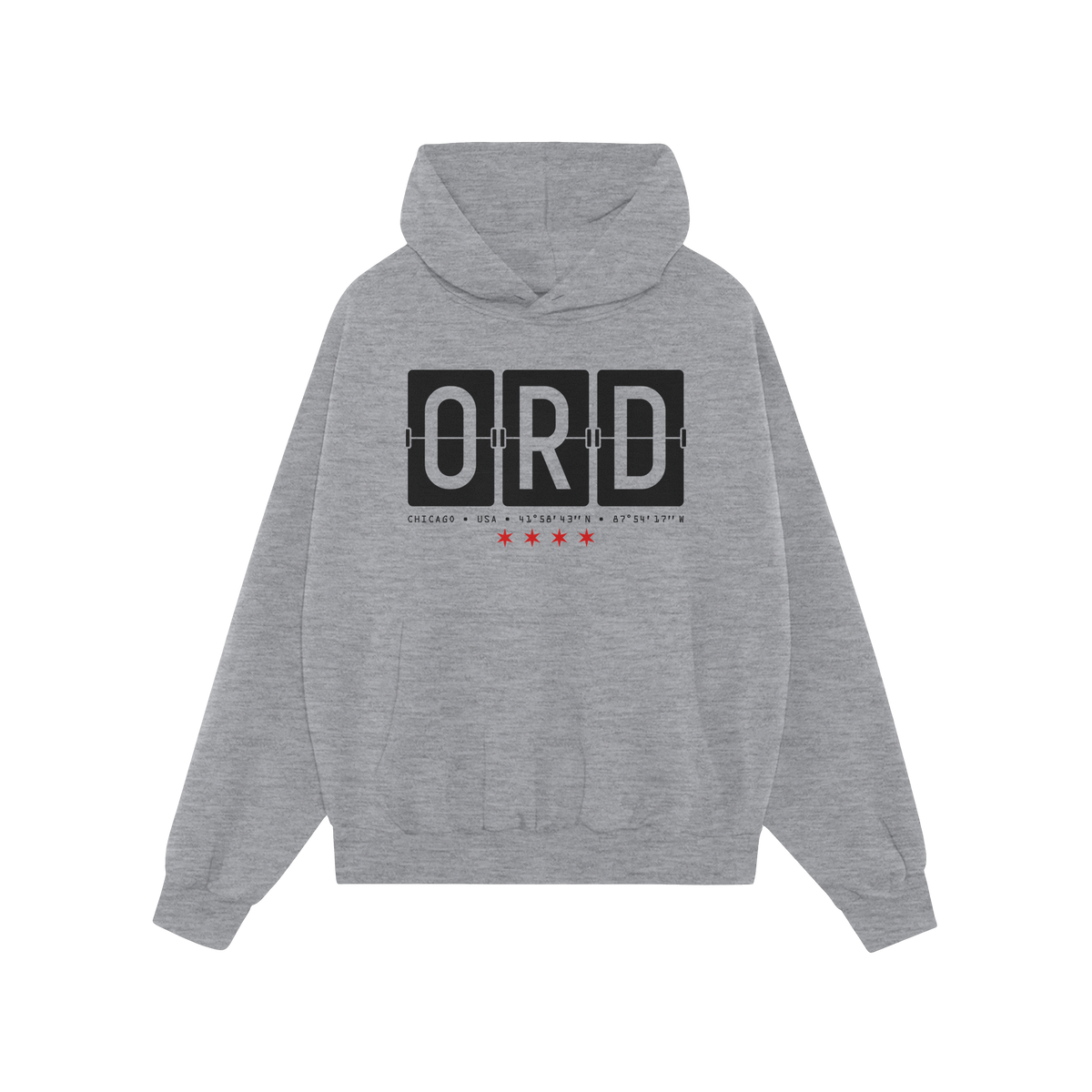 Chicago ORD O'Hare Airport Flipboard Hoodie