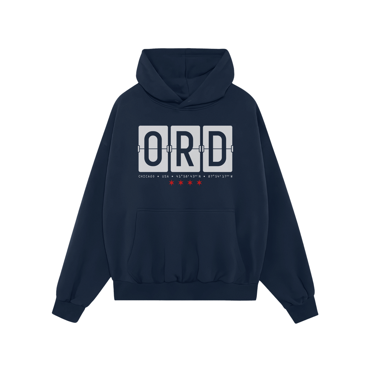 Chicago ORD O'Hare Airport Flipboard Hoodie