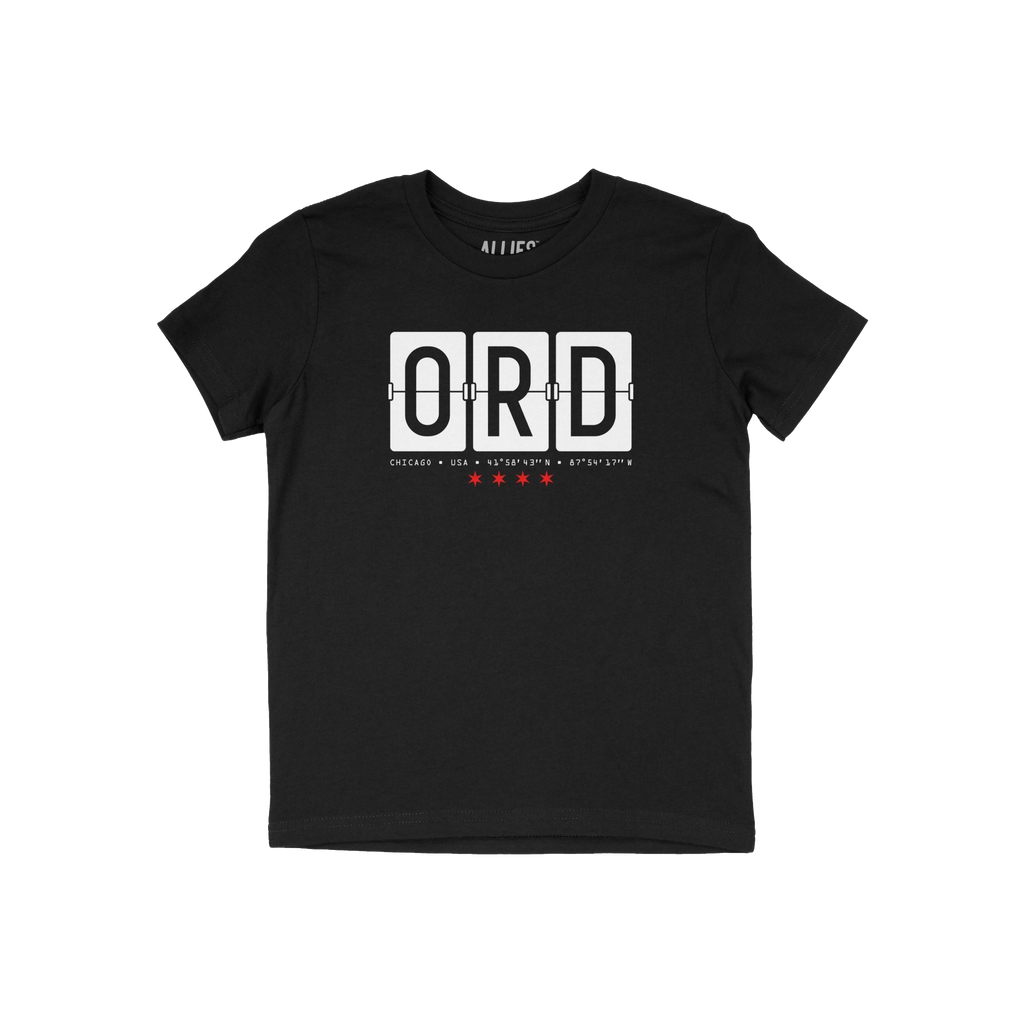 Chicago ORD O'Hare Airport Flipboard Kids T-shirt