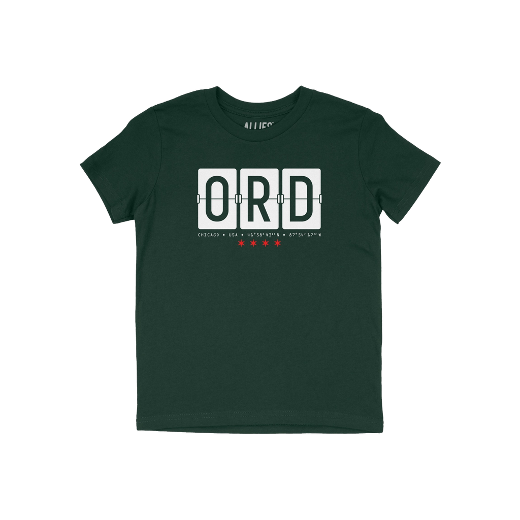 Chicago ORD O'Hare Airport Flipboard Kids T-shirt