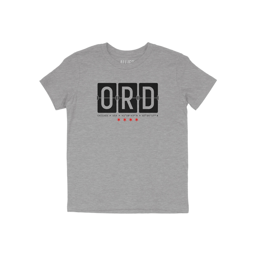 Chicago ORD O'Hare Airport Flipboard Kids T-shirt