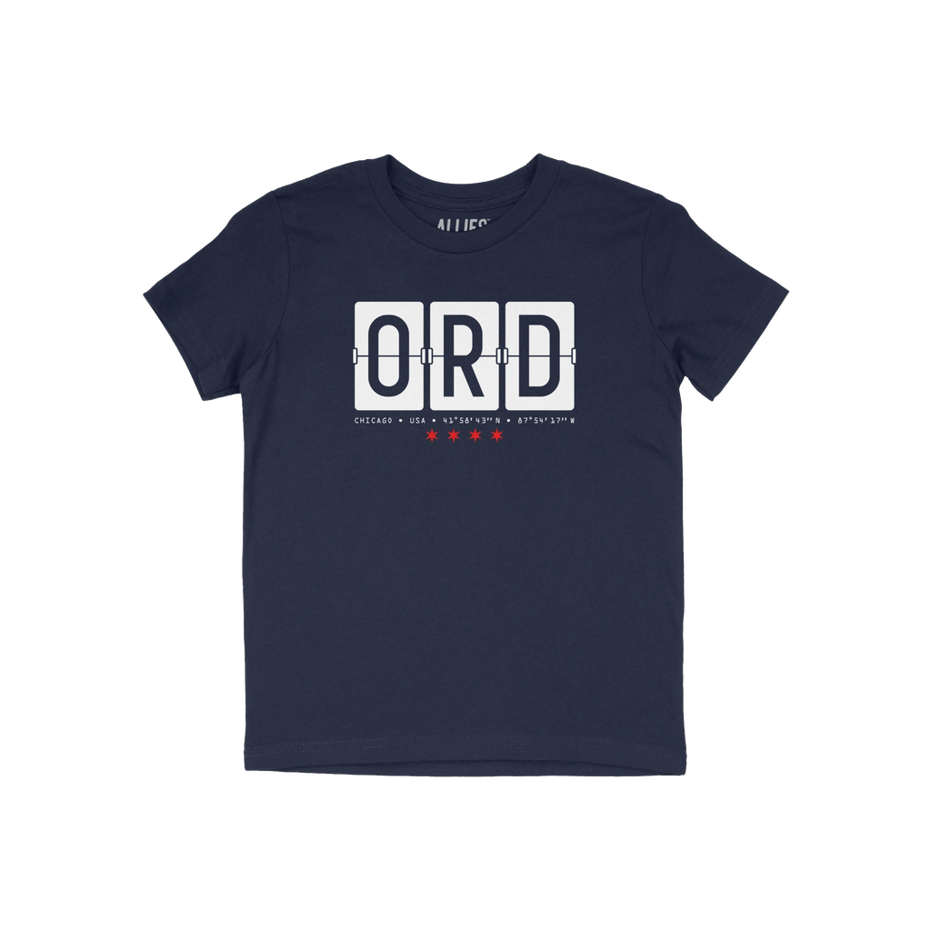 Chicago ORD O'Hare Airport Flipboard Kids T-shirt