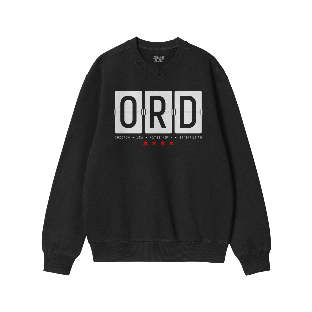 Chicago ORD O'Hare Airport Flipboard Sweatshirt