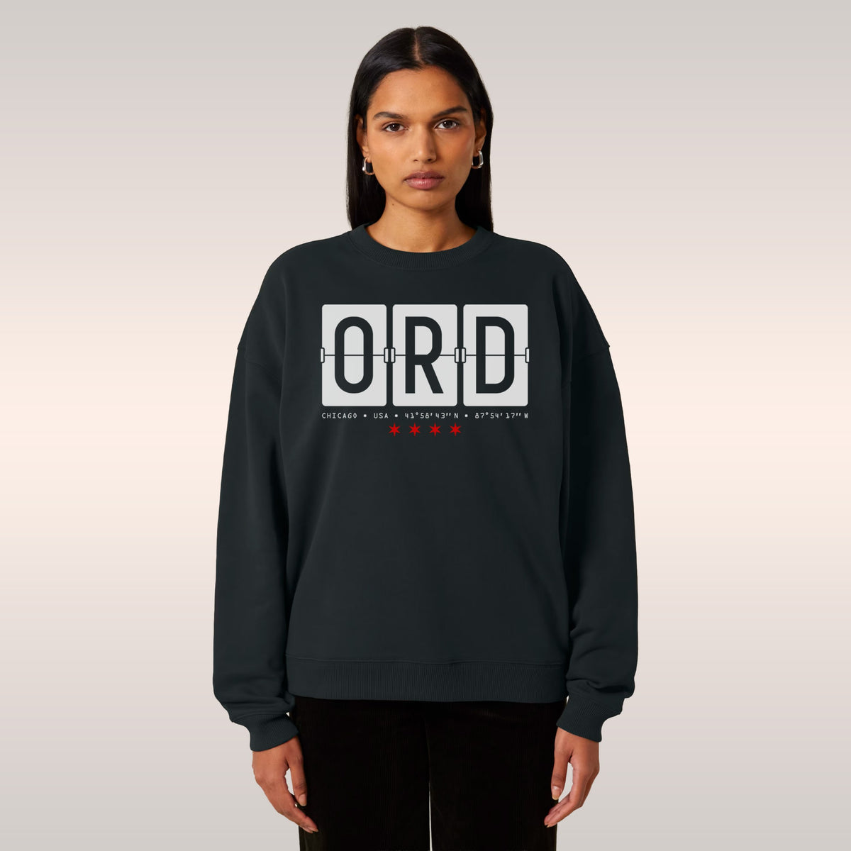 Chicago ORD O'Hare Airport Flipboard Sweatshirt