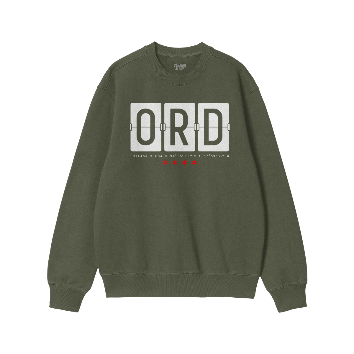 Chicago ORD O'Hare Airport Flipboard Sweatshirt