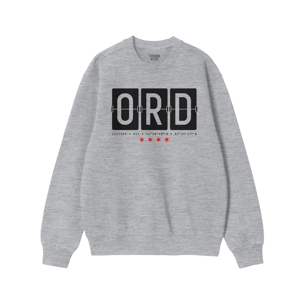 Chicago ORD O'Hare Airport Flipboard Sweatshirt