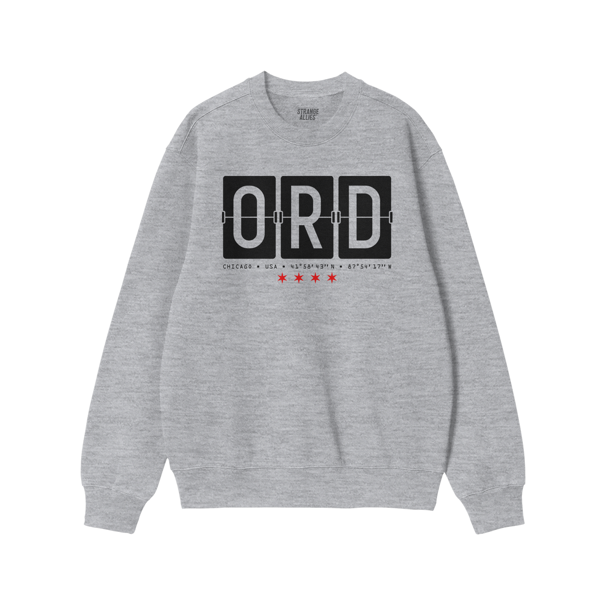 Chicago ORD O'Hare Airport Flipboard Sweatshirt