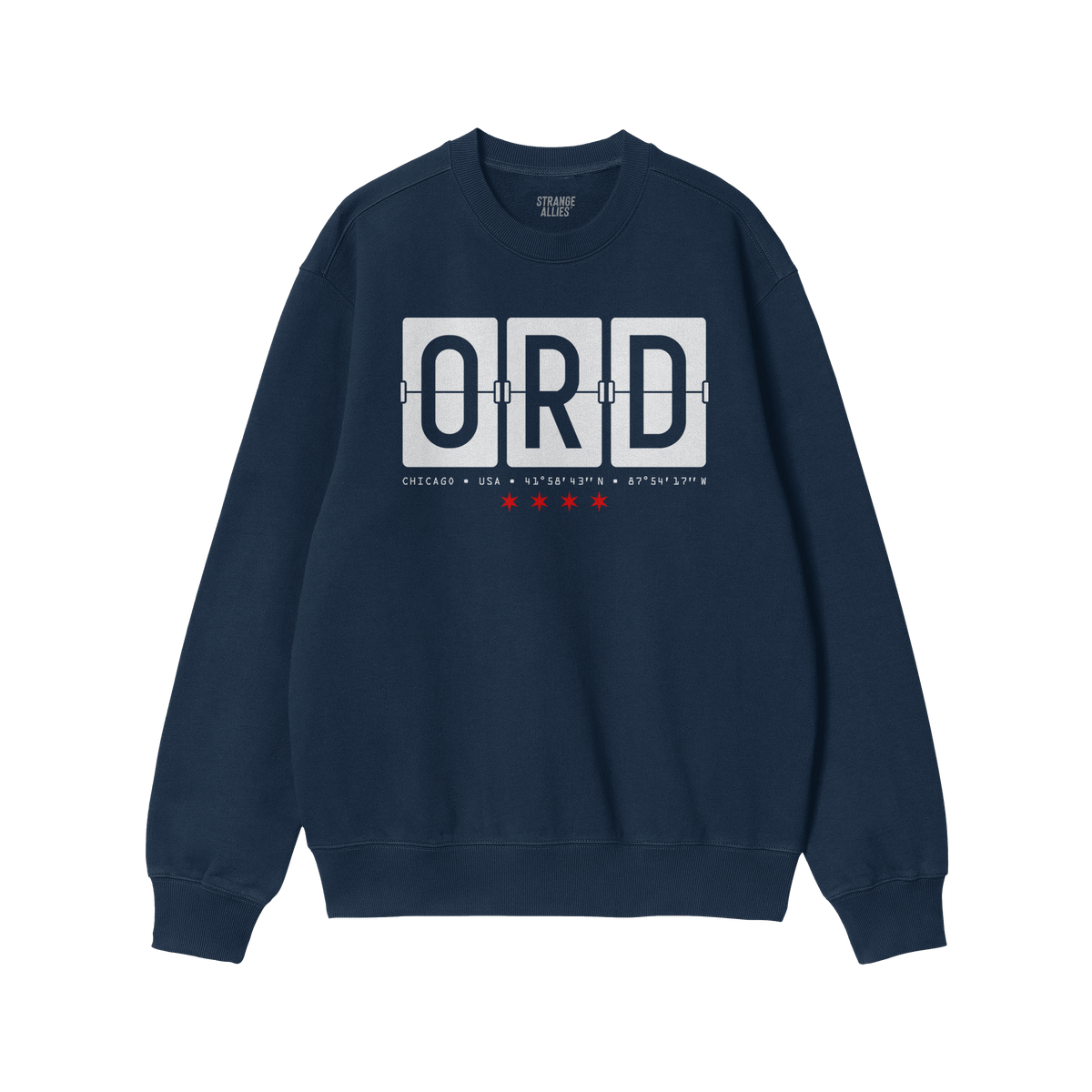 Chicago ORD O'Hare Airport Flipboard Sweatshirt